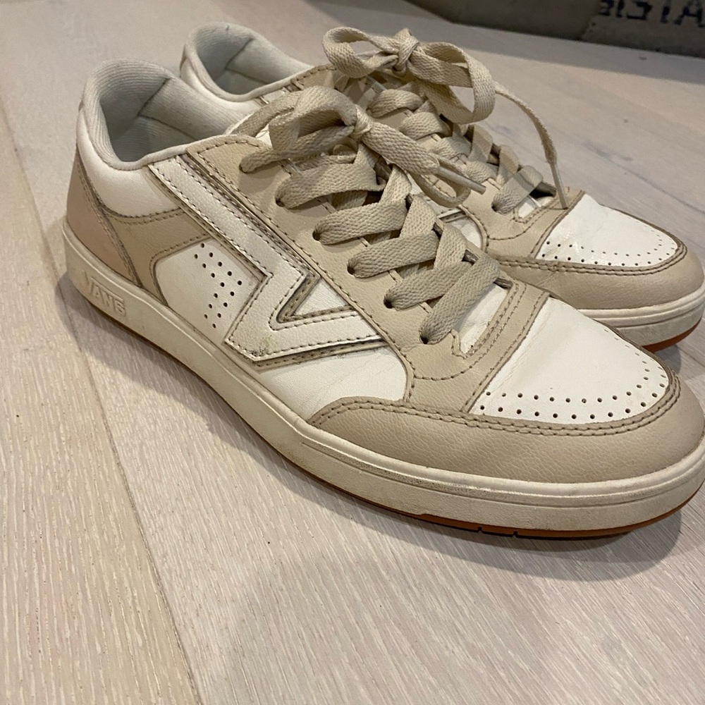 Vans Lowland 2.0 Beige and White Sneakers